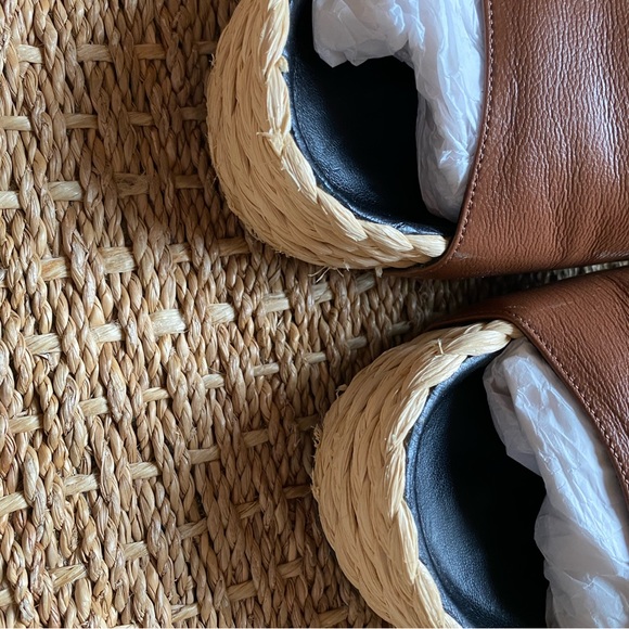 Simon Miller size 37 leather and raffia slides - Picture 4 of 7